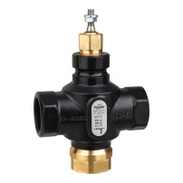 SCHNEIDER ELECTRIC Venta V311T Globe Valve, 3-Way, PN16, Rp 1 1/4 Internal Thread, DN32, 16 Kvs, Nodular Iron, Brass plug,