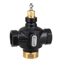 Venta V311T Globe Valve, 3-Way, PN16, Rp 1 1/2 Internal Thread, DN40, 25 Kvs, Nodular Iron, Brass plug,