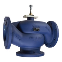 V321 Globe Valve, 3-Way, PN16, Flanged DN125, Kvs 250, Cast Iron Body, Stainless Trim, Max. Glycol 50%, Stem-Up Closed (A-AB)