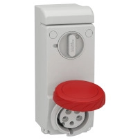 Индустриален контакт с блокировка, Mureva PK, стенен монтаж, 32A, 3P+N+E, 400V, IP65