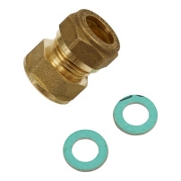 Zone Valve Connector, Compression, DN15, G1/2 to 15 mm O/D pipe