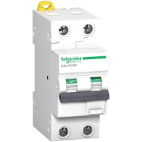 Kомбинирана дефектнотокова защита (RCBO), Acti9 iC60, 2P, 32A, B крива, 10000A/15kA, A тип, 30mA