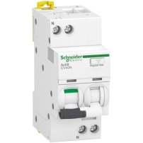 Комбинирана дефектнотокова защита (RCBO), Acti9 iCV40N, 1P+N, 16A, C крива, 6000A, A тип, 10mA
