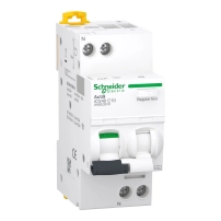 Комбинирана дефектнотокова защита (RCBO), Acti9 iCV40, 1P+N, 10A, C крива, 4500A, AC тип, 30mA