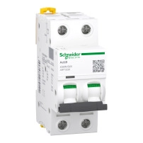 SCHNEIDER ELECTRIC Miniature Circuit Breaker - iC60N, 2P, 20A, B curve /PO:40367029/