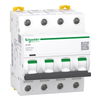 Miniature circuit breaker (MCB), Acti9 iC60H, 4P, 32A, B curve, 10000A (IEC/EN 60898-1), 15kA (IEC/EN 60947-2)
