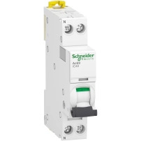 Миниатюрен автоматичен прекъсвач, Acti9 iC40, 1P+N, 2 A, C крива, 4500 A (IEC 60898-1), 6 kA (IEC 60947-2)