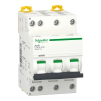SCHNEIDER ELECTRIC Miniature circuit breaker Acti9 iC40N, 3P+N, 20A