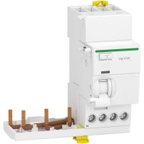 SCHNEIDER ELECTRIC Differential Block 3P+N Pole RCD, 25A Vigi iC40, 30mA