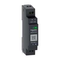 SCHNEIDER ELECTRIC Regulated power supply, 100-240V AC, 12V, 1A, single phase, modular