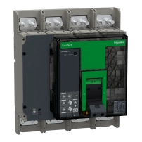 Прекъсвач, ComPacT NS800N, 50kA at 415VAC, 4P, фиксиран, ръчно управление, MicroLogic 6.0 контролен блок, 800A