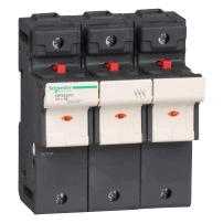 SCHNEIDER ELECTRIC Fuse carrier TeSys DF, 3P 125A, fuse size 22x58 mm, blown fuse indicator