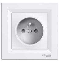 Контакт френски стандарт със защита Asfora-socket outlet pinE shutter wh