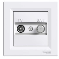 TV-SAT индивидуална розетка, 1dB, бял