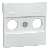 Center plate TV+SAT-White with screw