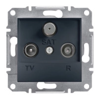 SCHNEIDER ELECTRIC TV-R-SAT ending socket, Asfora, 1dB, anthracite