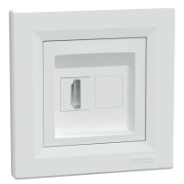 HDMI socket with frame white