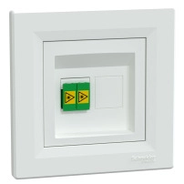 Fiber optic LC APC duplex with frame wh
