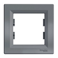 SCHNEIDER ELECTRIC 1-gang frame Asfora steel