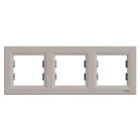 Рамка тройна хориз.,Бронз Asfora-horizontal 3-gang frame-Bronze