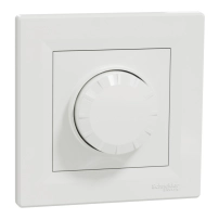 Ротативен димер, Asfora, многокабелен ,LED, 230V, 370W, DIY,с рамка, бял