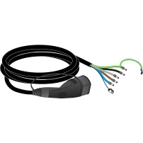 Свързан кабел T2 32A 3-Ph IEC 4 метри - Wallbox EVH2 резервна част