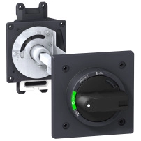 SCHNEIDER ELECTRIC Rotary handle, for EZC250, EZCV250, black hdl black front plate, extended mtg
