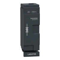 TeSys Deca - супресорен модул - двупосочен пиков ограничаващ диод - 25…72 V AC/DC, контактор