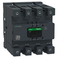 Контактор, Tesys Deca Advanced, 4P(4NO), AC-1, <=440V, 200A, 48-130V AC/DC бобина, EVERLINK клеми