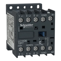SCHNEIDER ELECTRIC Contactor, 3P, AC-3 <= 440V 9A, 1NO aux., 24V AC coil