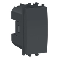 Easy Styl, switch, 1-pole 1-way, 1 module, black