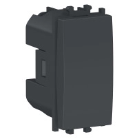 Easy Styl, push-button, for control, 1 module, black