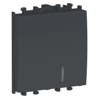 Easy Styl, switch, 1-pole 2-way, 2 modules, black