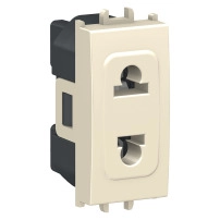 Easy Styl, socket-outlet, 2P, 1 module, cream