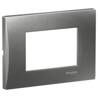 Easy Styl, cover frame, 3 modules, smoky grey