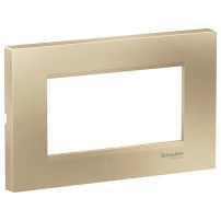 Easy Styl, cover frame, 4 modules, metallic beige