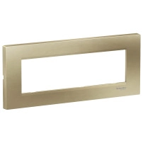 Easy Styl, cover frame, 7 modules, metallic beige