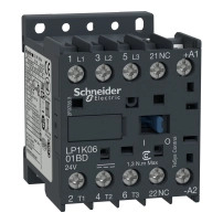 SCHNEIDER ELECTRIC Contactor - 3P, AC-3 <=440V 6A, 1NC aux., 60VDC