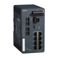 SCHNEIDER ELECTRIC Managed switch Modicon, 8 ports for copper + 2 ports for fiber optic single-mode