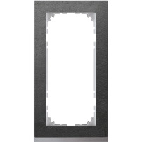 M-Pure Decor 2-gang frame w/o b Slate
