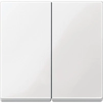 Капак за ключ, 2 модула, полярно бял, гланц, System M