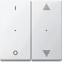 Капак за ключ KNX 2 пуш бутона, полярно бяло, System M