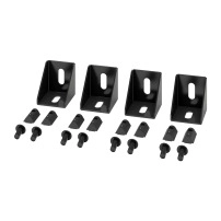 APC NetShelter Aisle Containment, Right Angle Connector Bracket, Set of 4, Black