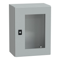 Табло Spacial CRN с прозрачна врата без монтажна плоча, H400xW300xD200 IP66 IK08 RAL7035..
