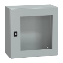 Табло Spacial CRN с прозрачна врата без монтажна плоча, H400xW400xD200 IP66 IK08 RAL7035..