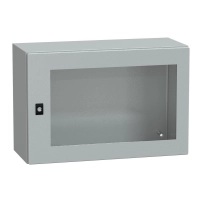 Табло Spacial CRN с прозрачна врата без монтажна плоча, H400xW600xD250 IP66 IK08 RAL7035..