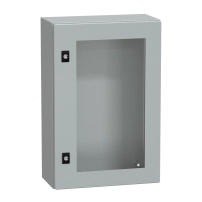 Табло Spacial CRN с прозрачна врата без монтажна плоча, H600xW400xD200 IP66 IK08 RAL7035..