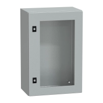 Табло Spacial CRN с прозрачна врата без монтажна плоча, H600xW400xD250 IP66 IK08 RAL7035..