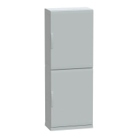 Floor standing полиестер табло, Thalassa PLA, plain врата, open bottom, 2000x750x420mm, IP54, IK10