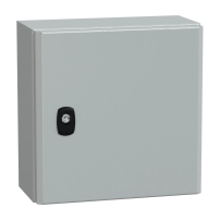 SCHNEIDER ELECTRIC Enclosure Spacial S3D plain door with mount.plate, H300xW300xD150 IP66 RAL7035